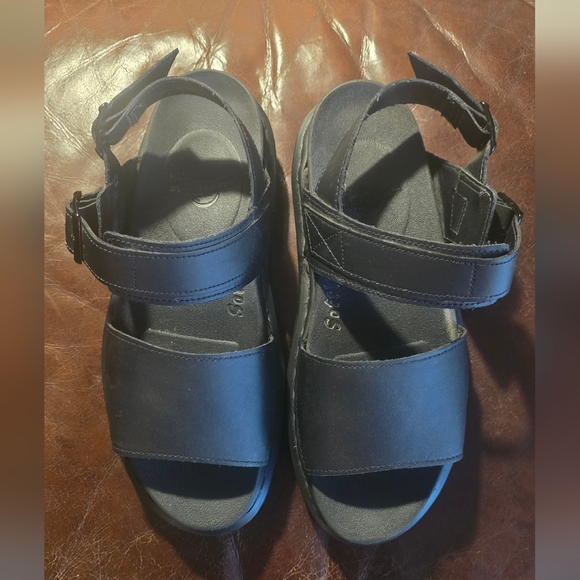 Dr. Martens Soft Wair Sandals Black Adjustable Leather Strap Open Toe Size 9 - Picture 2 of 9